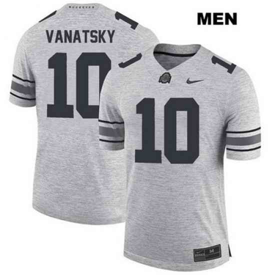 Daniel Vanatsky Stitched Ohio State Buckeyes Nike Authentic Mens  10 Gray College Football Jersey Jersey